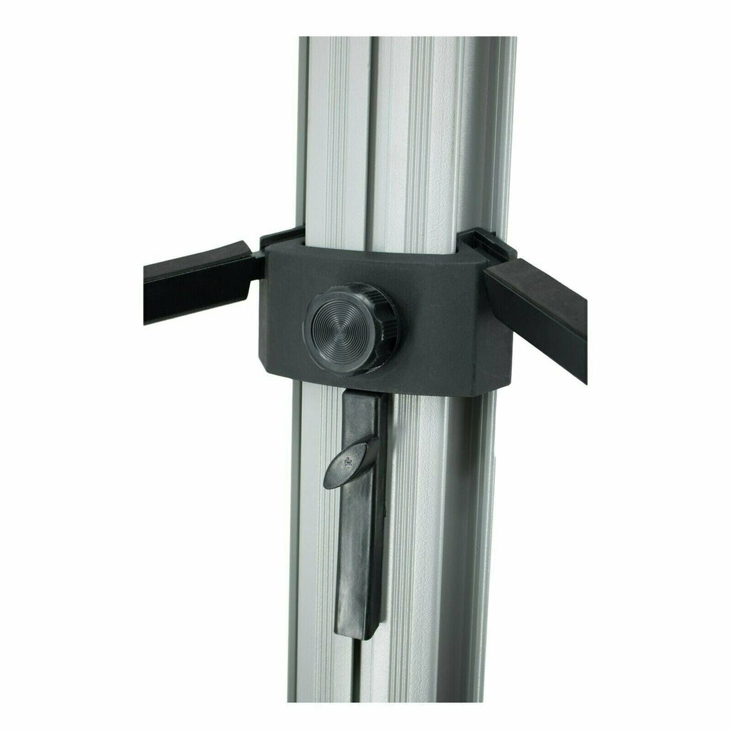 MR DJ KS1000S PRO Professional 2-Tier Silver Column Keyboard Stand W 5/8" Mic Mount