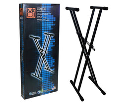 2 Mr Dj KS350 Keyboard Stand Adjustable Metal Music Keyboard Electronic Piano Dual X Stand