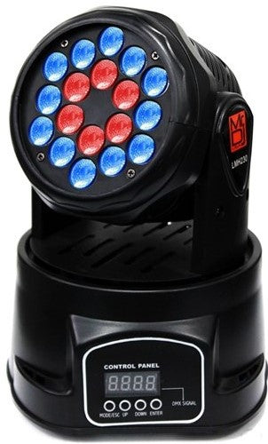 MR DJ PL15FLAME 15" Portable Translucent Bluetooth Speaker + Speaker Stand + 18-LED Moving Head DJ Light