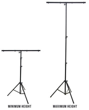 Load image into Gallery viewer, 9 Ft DJ Lighting Tripod Portable Stage T-Bar Light Stand w/ Cross Bar