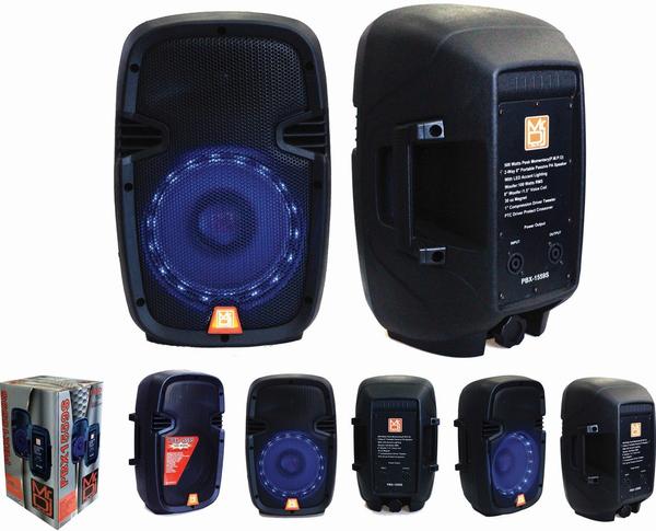 MR DJ PBX1559S PA DJ 8" 2-Way Passive Portable Speaker with LED Accent Lighting