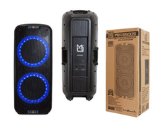 Load image into Gallery viewer, Mr Dj PBX6500S Professional Dual 15" 2 Way Passive Speaker with LED Accent Lighting