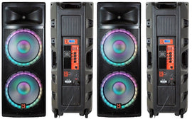 2 MR DJ PRO215LED Bluetooth Speaker Pro Dual 2x15