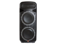 Load image into Gallery viewer, Mr. Dj PSBAT6200 Dual 15" Portable Rechargeable 4000W Powered DJ Active PA Speaker with Built-In Bluetooth &amp; LED Light