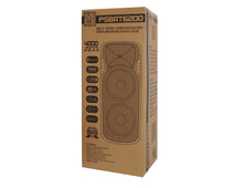 Load image into Gallery viewer, Mr Dj PSBAT6200 Dual 15-Inch 4000 Watt Max Power 3 Way Party Speaker with Built-In Bluetooth &amp; Rechargeable Battery
