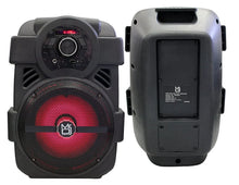 Load image into Gallery viewer, 2 MR DJ PSE80BT 8" Portable Bluetooth Active Speaker Rechargeable Battery Party Speaker 1200 Watts