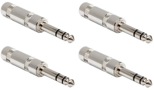 MR DJ QMHS10 Stereo 1/4" 6.35mm Male Audio Plug Connectors 10 Pack