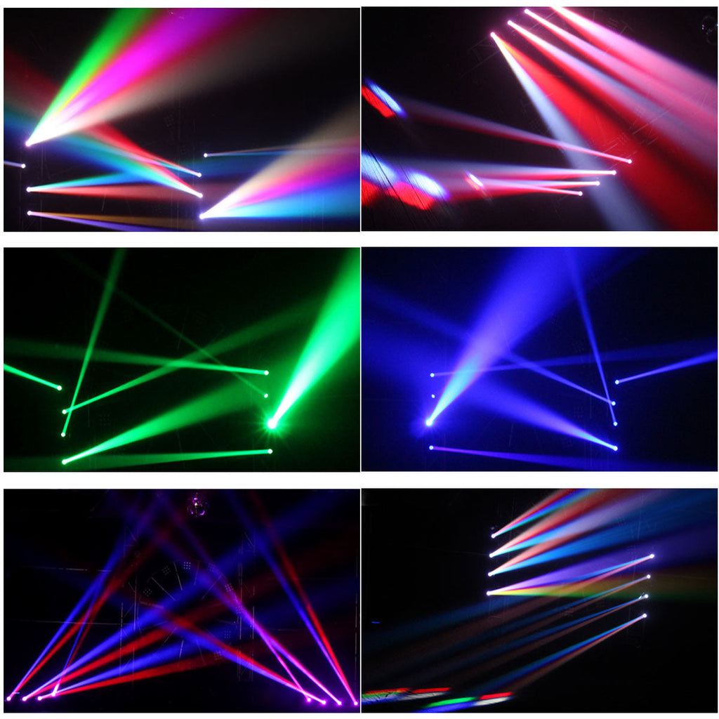 MR DJ QLMH400 150W 4-Head RGBW LED Beam Moving Head Bar Strobe Light Spot Stage Lighting