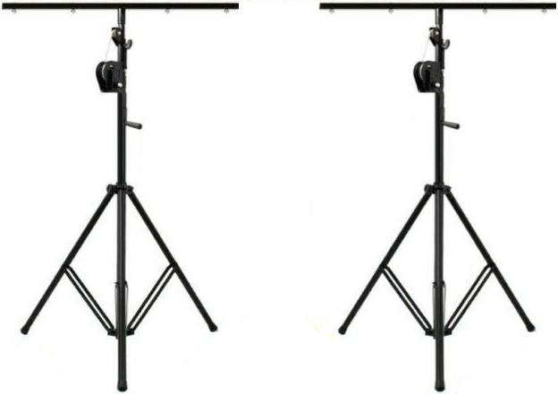 Crank Up Light Stands (2 Pack) Stage Lighting Truss System by MR DJ Portable