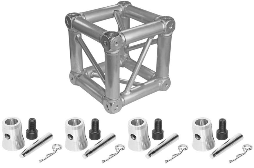 Fits Global Truss Universal 12" Square Corner Junction Box Cube 2 Way-6 Way with 4 Half Conical Couplers for 1 Way Installation