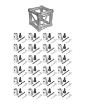 Load image into Gallery viewer, MR TRUSS TJB6W 6-Way Square Truss Junction Cube Fit 12" F34 Truss Systems 24 Half Conical Couplers for 6 Way Installation