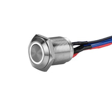 Load image into Gallery viewer, Install Bay MS12W-2 Silver 12MM Round Illuminated Momentary Switches White Qty 2