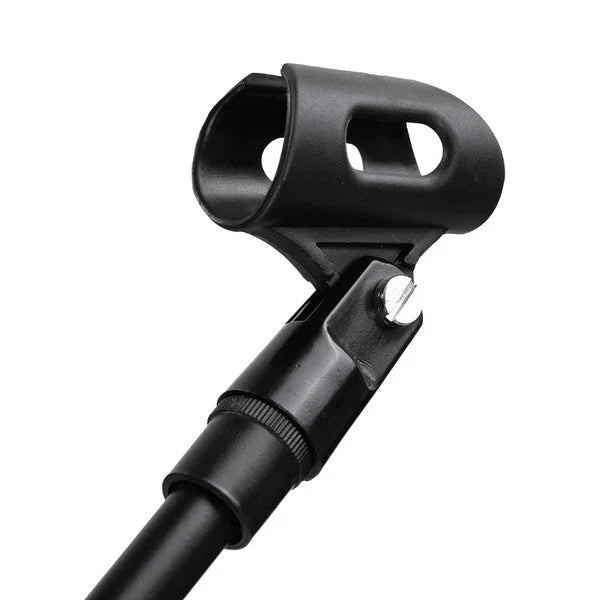 MR DJ MS700PKG 2 Microphone Stands Adjustable Boom Stage or Instrument with Mic Holder Clips & Carry Bag & 2 25' Cable