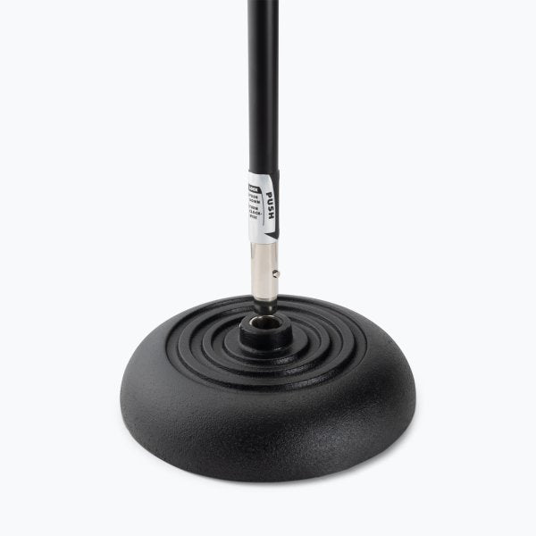 On-Stage MS7201QTR Quarter-Turn Round-Base Mic Stand