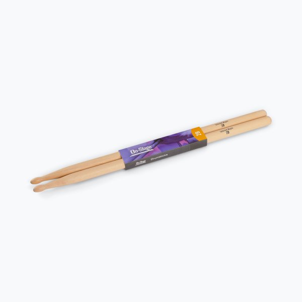 On-Stage MW2B Maple Drum Sticks (2B, Wood Tip, 12pr)