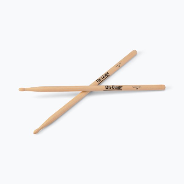 On-Stage MW2B Maple Drum Sticks (2B, Wood Tip, 12pr)
