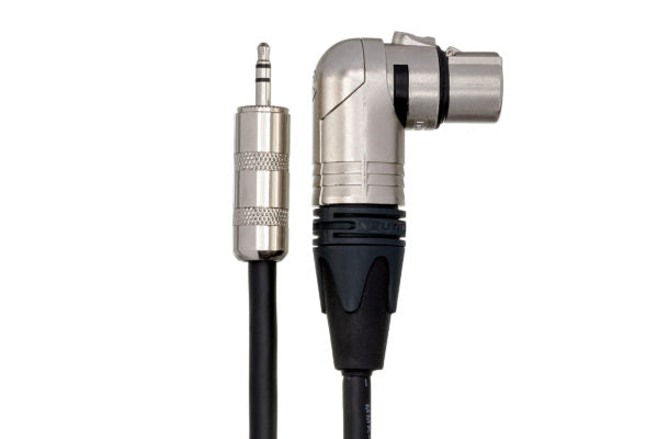Hosa MXM-001.5RS Microphone Cable 3.5 mm TRS Male to Neutrik Right Angle XLR Female 1.5 foot