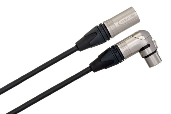 Hosa MXX-025RS Microphone Cable Neutrik Right Angle XLR Female to XLR Male 25 foot