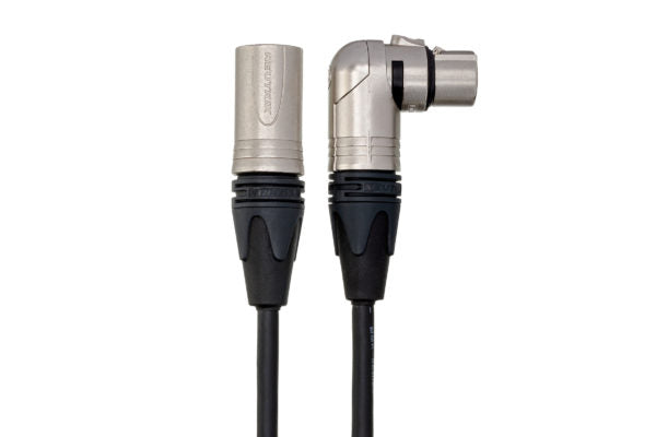 Hosa MXX-025RS Microphone Cable Neutrik Right Angle XLR Female to XLR Male 25 foot