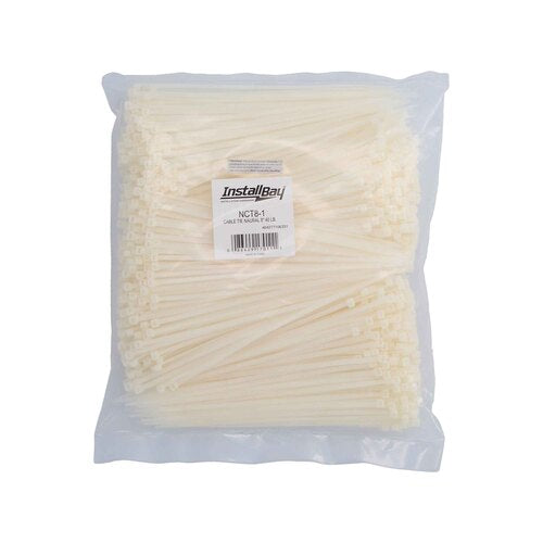 Install Bay NCT8-1 Cable Tie Natural 8in 40lb - Package of 1000