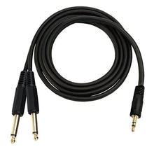 Load image into Gallery viewer, MR DJ CEQY6P 6Ft 3.5mm Mini TRS Stereo to Dual 1/4" TS Mono