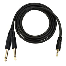 Load image into Gallery viewer, MR DJ CEQY6P 6Ft 3.5mm Mini TRS Stereo to Dual 1/4" TS Mono