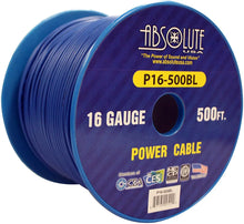 Load image into Gallery viewer, Absolute USA P16-500BL 16 Gauge 500-Feet Spool Primary Power Wire Cable (Blue)