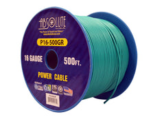 Load image into Gallery viewer, Absolute P16-500GR 16 Gauge 500-Feet Spool Primary Power Wire Cable (Green)