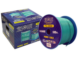 Absolute P16-500GR 16 Gauge 500-Feet Spool Primary Power Wire Cable (Green)