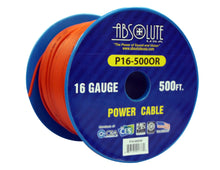 Load image into Gallery viewer, Absolute P16-500OR 16 Gauge 500-Feet Spool Primary Power Wire Cable (Orange)