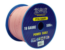 Load image into Gallery viewer, Absolute USA P16-500PI 16 Gauge 500-Feet Spool Primary Power Wire Cable (Pink)
