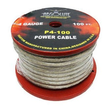 Load image into Gallery viewer, Absolute P4100SL 100' 4-Gauge Silver Power Ground Wire Cable