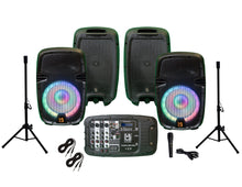 Load image into Gallery viewer, Portable all in One PA/DJ 2X 10" 3000W Active Speaker Detachable Mixer Stands