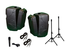 Load image into Gallery viewer, Portable all in One PA/DJ 2X 10" 3000W Active Speaker Detachable Mixer Stands