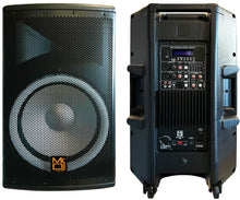 Load image into Gallery viewer, MR DJ PBX4500LED 15" 2-Way PA DJ 4500W Active Powered Bluetooth Karaoke Speaker LED Lighting + Speaker Stand