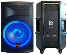 Load image into Gallery viewer, MR DJ 15" 2-Way PA DJ 4500W Passive LED Speaker + Speaker Stand &amp; Cable