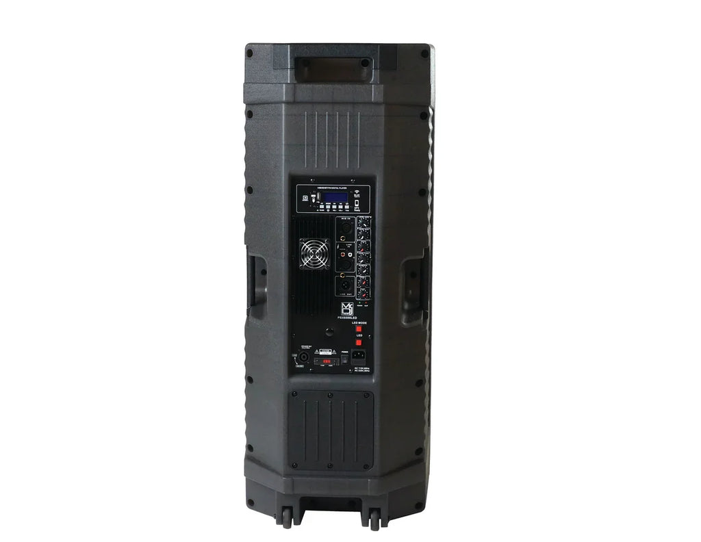 MR DJ Lets Jump Dual 15" 3Way 5000W DJ Active Speaker PA Party BT USB Speaker