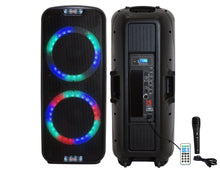 Load image into Gallery viewer, MR DJ PBX6500LED Professional Dual 15” 3-Way Full-Range Powered/Active DJ PA Multipurpose Live Sound Bluetooth Loudspeaker