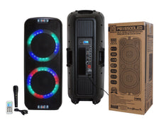 Load image into Gallery viewer, MR DJ PBX6500LED Professional Dual 15” 3-Way Full-Range Powered/Active DJ PA Multipurpose Live Sound Bluetooth Loudspeaker