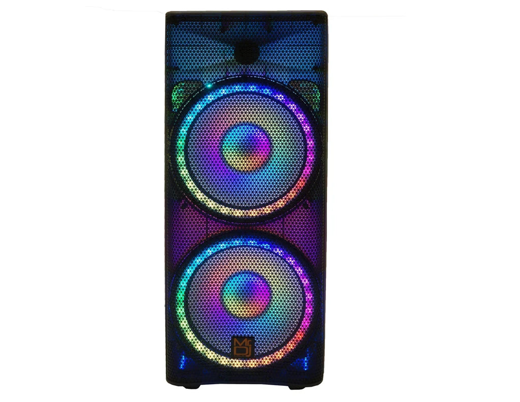 Mr. Dj USA DJ215BT Dual 15" 3WAY 5000W Max Power PA DJ Bluetooth Speaker