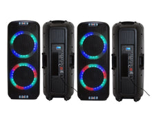 Load image into Gallery viewer, 2 MR DJ PBX6500LED Professional Dual 15” 3-Way Full-Range Powered/Active DJ PA Multipurpose Live Sound Bluetooth Loudspeaker