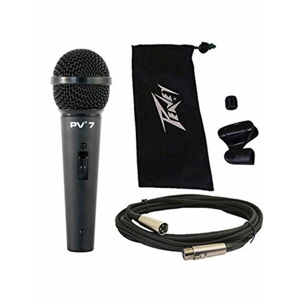 Peavey PV7 ND Magnet Dynamic Microphone with XLR to XLR Cable