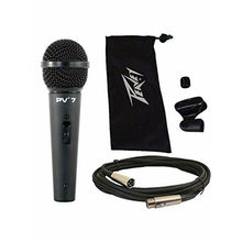 Load image into Gallery viewer, 4 Peavey PV 7 ND Magnet Dynamic Microphone with XLR to XLR Cable + 4 Microphone Stands