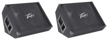 Load image into Gallery viewer, 2 Peavey PV15M 15" 2-way 1000-Watt Peak Floor Monitor Speaker w/ Handle