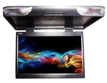 Load image into Gallery viewer, Absolute PFL2300IRG Gray 23" TFT-LCD Roof Mount Overhead Flip-Down Monitor Built-In IR, Remote, Dome Light, Gray