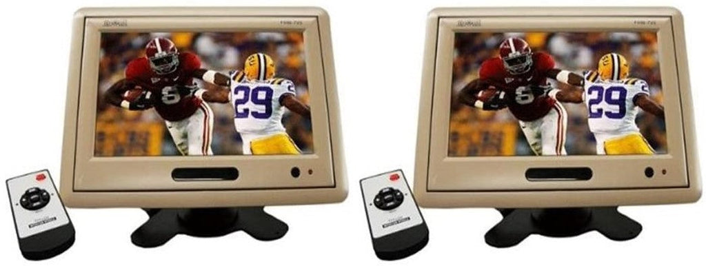 2 Absolute PHM-709C Cream/Beige 7 Inch TFT-LCD Car Monitor 2 Video Input Car Rearview Headrest Monitor DVD VCR