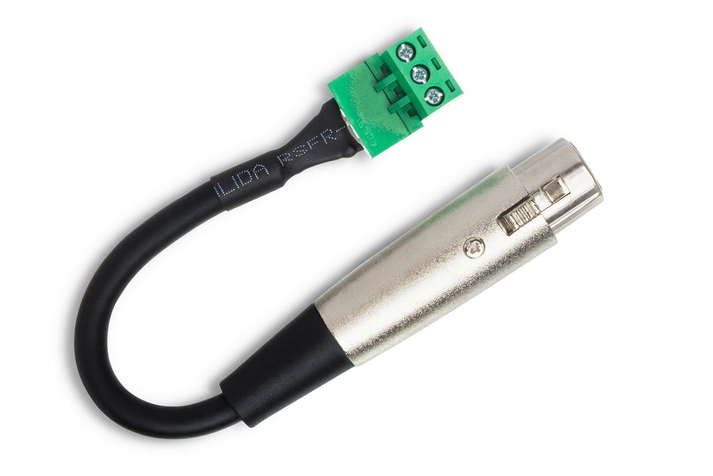 Hosa PHX-106F Low-voltage Adaptor - XLR3F to PHX3M - 6 inch
