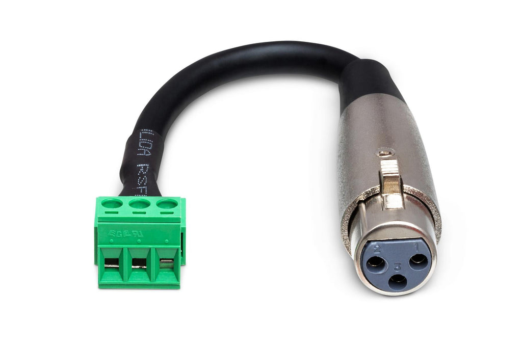 Hosa PHX-106F Low-voltage Adaptor - XLR3F to PHX3M - 6 inch