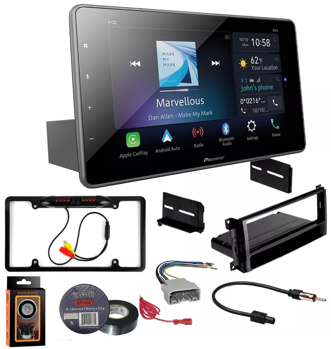 Pioneer DMH-WT3800NEX 9" Digital Multimedia Receiver Kit Fit 2004-2006 Nissan Titan