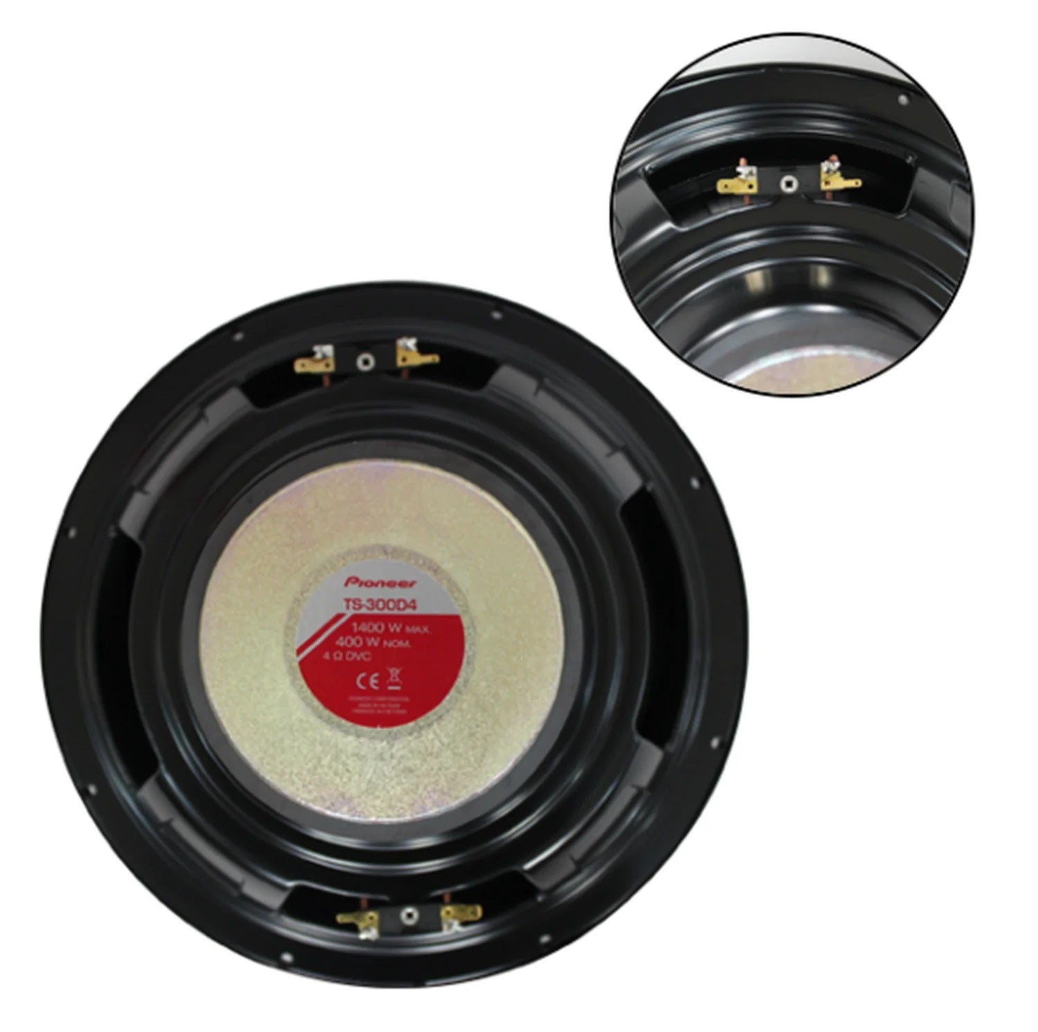 2 X Pioneer TS-300D4 12 Inch 1400 Watts Max Power Dual 4-Ohm Voice Coil Car Audio Stereo Subwoofer Loudspeakers